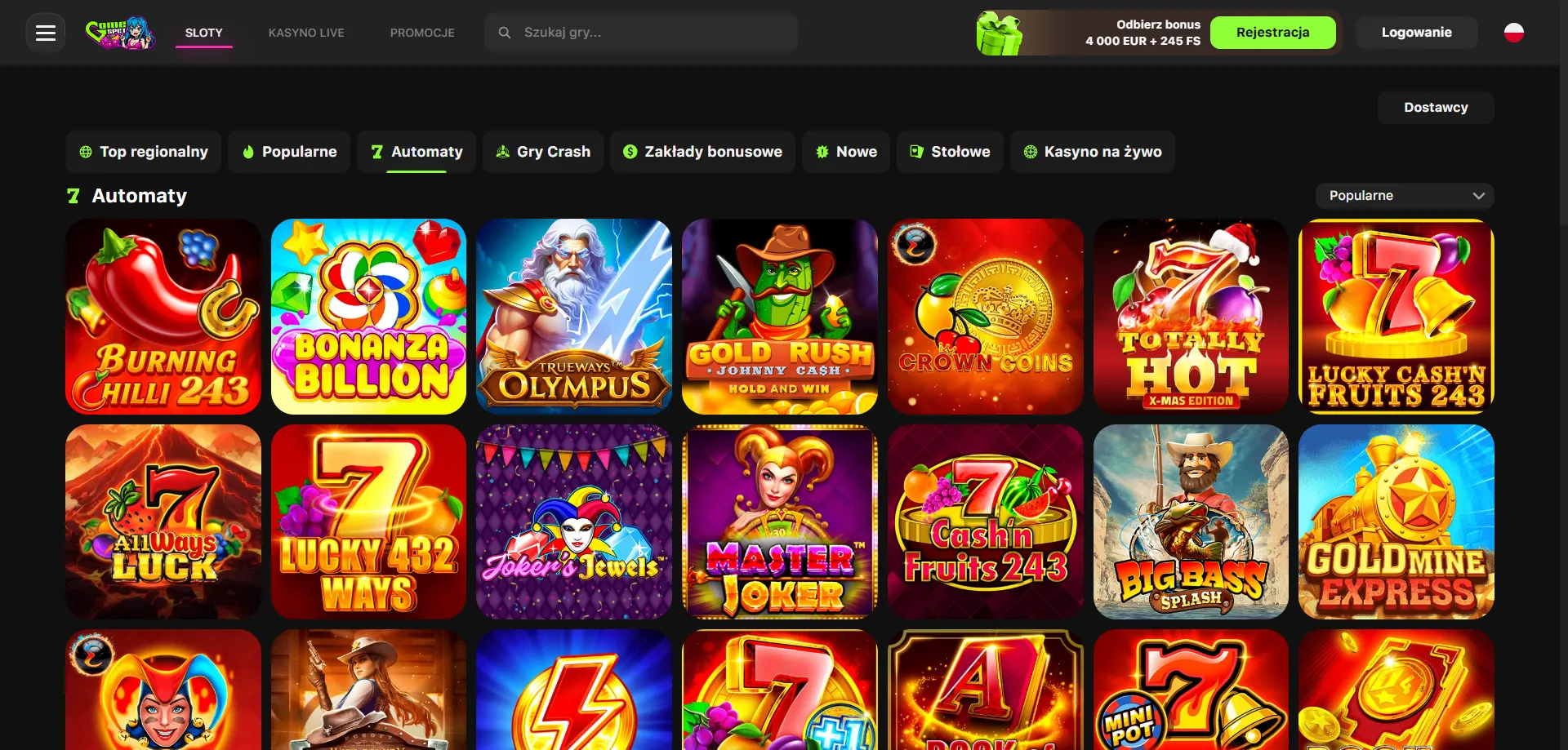 Mobilna wersja GameSpot Casino na smartfonie i tablecie