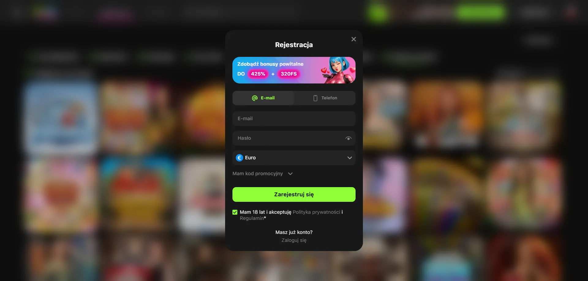 Rejestracja nowego konta w GameSpot Casino krok po kroku