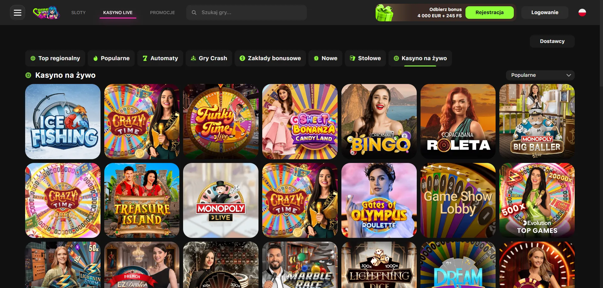 Oficjalne online kasyno GameSpot w Polsce &ndash; strona gł&oacute;wna